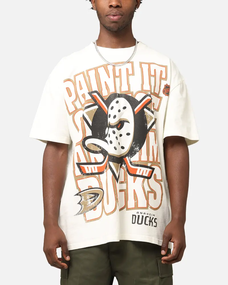 Culture Kings Anaheim Ducks Lets Go Ducks Heavy T-Shirt Off White 1