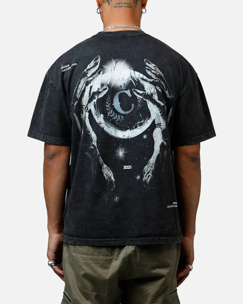 Culture Kings Ck Orb Vintage T-Shirt Black Acidwash 1