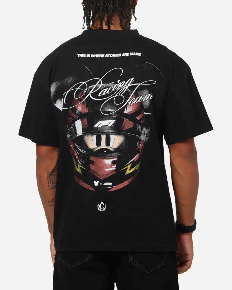 Culture Kings Disney X Formula 1® Mickey Helmet Vintage T-Shirt Black 1