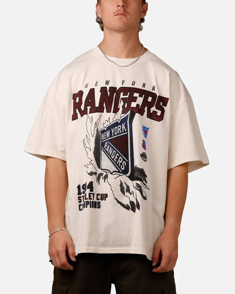 Culture Kings New York Rangers Vintage T-Shirt Off White 1