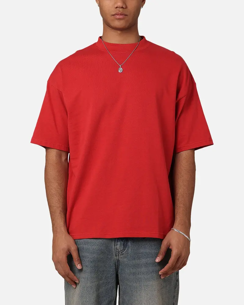 Culture Kings Oversized Blank T-Shirt Red 1