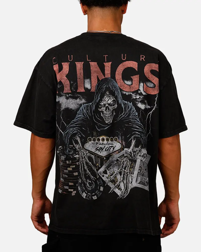 Culture Kings Reaper T-Shirt Black Acidwash 1