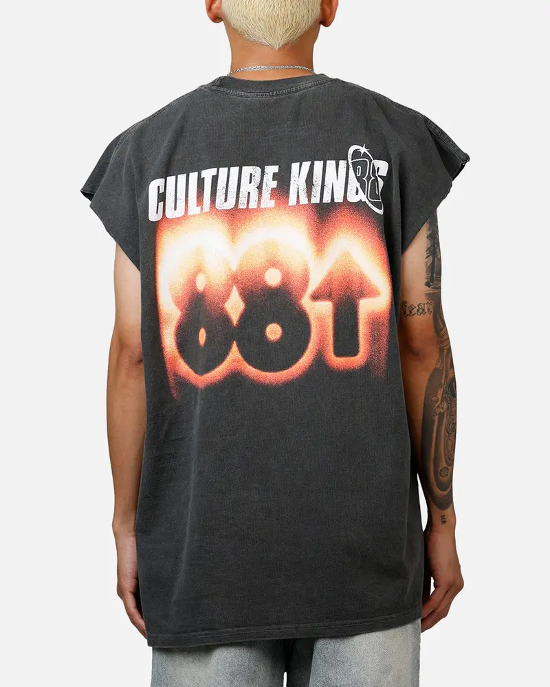 Culture Kings X 88Rising Degrees Muscle T-Shirt Black Wash 1