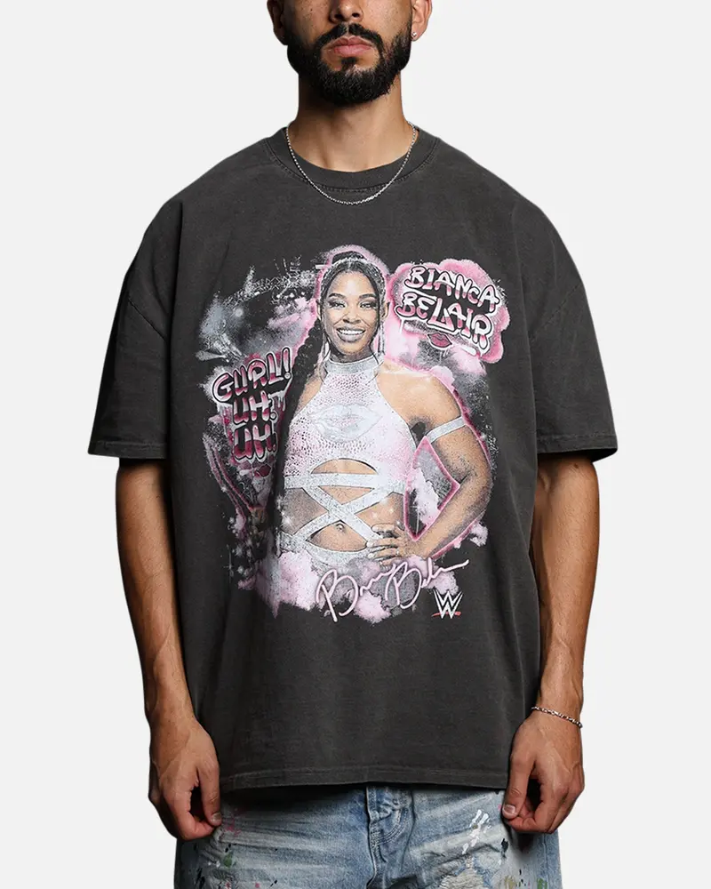 Culture Kings X Wwe Bianca Belair Vintage T-Shirt Black Wash 1