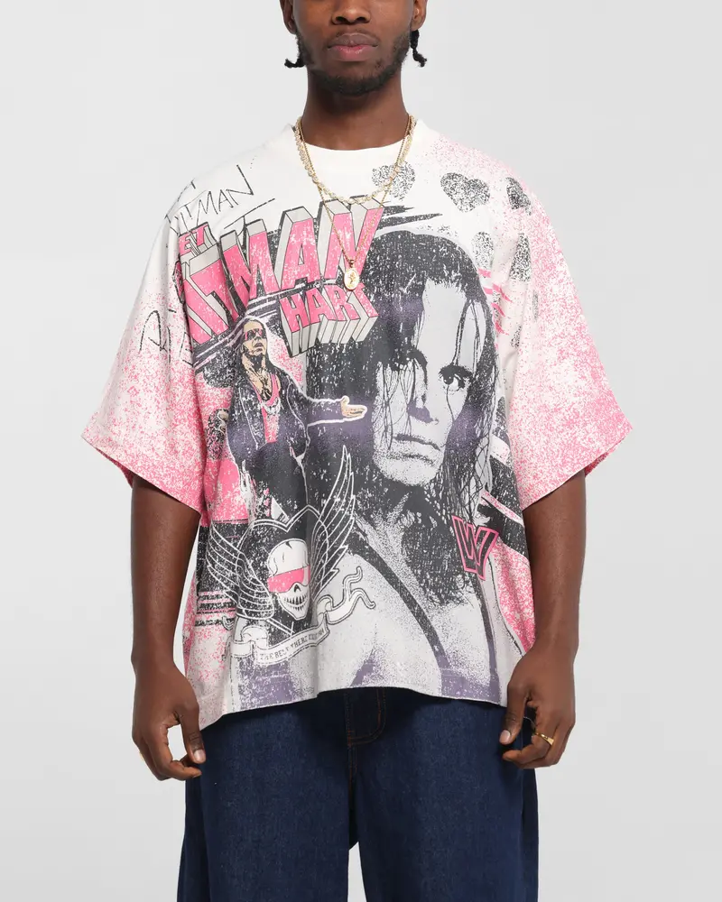 Culture Kings X Wwe Bret 'The Hit Man' Hart All Over Print T-Shirt White 1