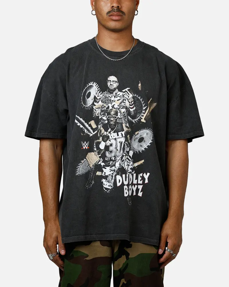Culture Kings X Wwe Dudley Boyz Ruthless Aggression Vintage T-Shirt Washed Charcoal 1