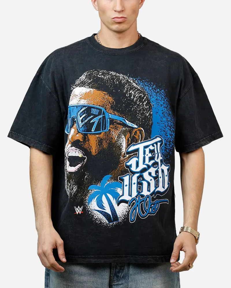 Culture Kings X Wwe Jey Uso Wrestlemania Xli Vintage T-Shirt Black Acidwash 1