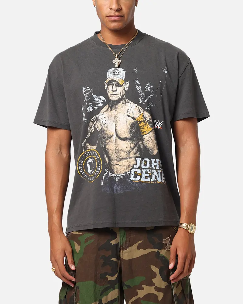 Culture Kings X Wwe John Cena Wrestlemania Xli Heavy T-Shirt Black Wash 1