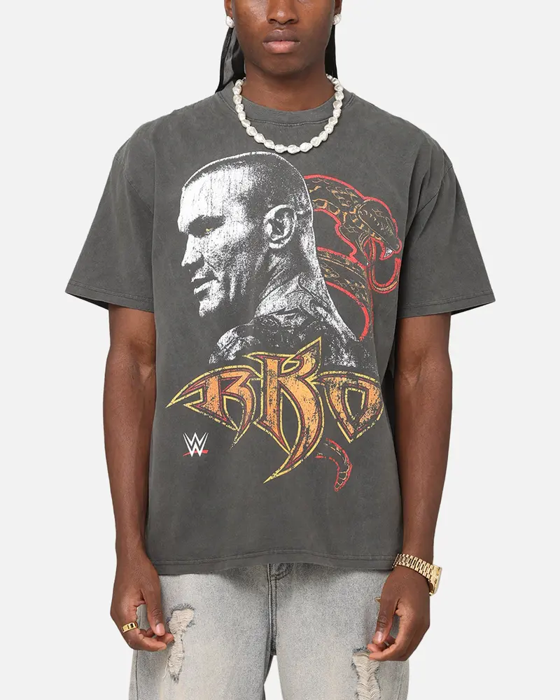 Culture Kings X Wwe Randy Orton Heavy T-Shirt Black Wash 1