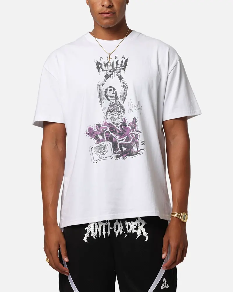 Culture Kings X Wwe Rhea Ripley Wrestlemania Xli Heavy T-Shirt White 1