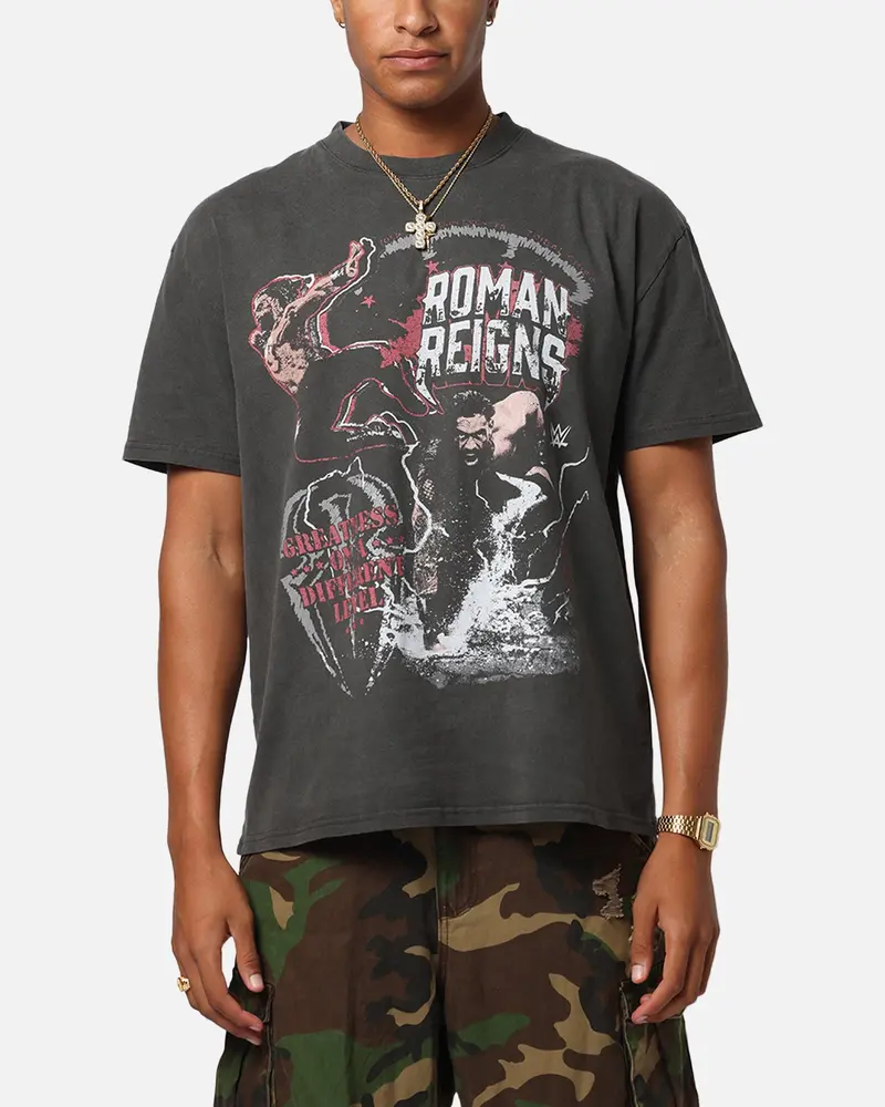 Culture Kings X Wwe Roman Reigns Wrestlemania Xli Heavy T-Shirt Black Wash 1