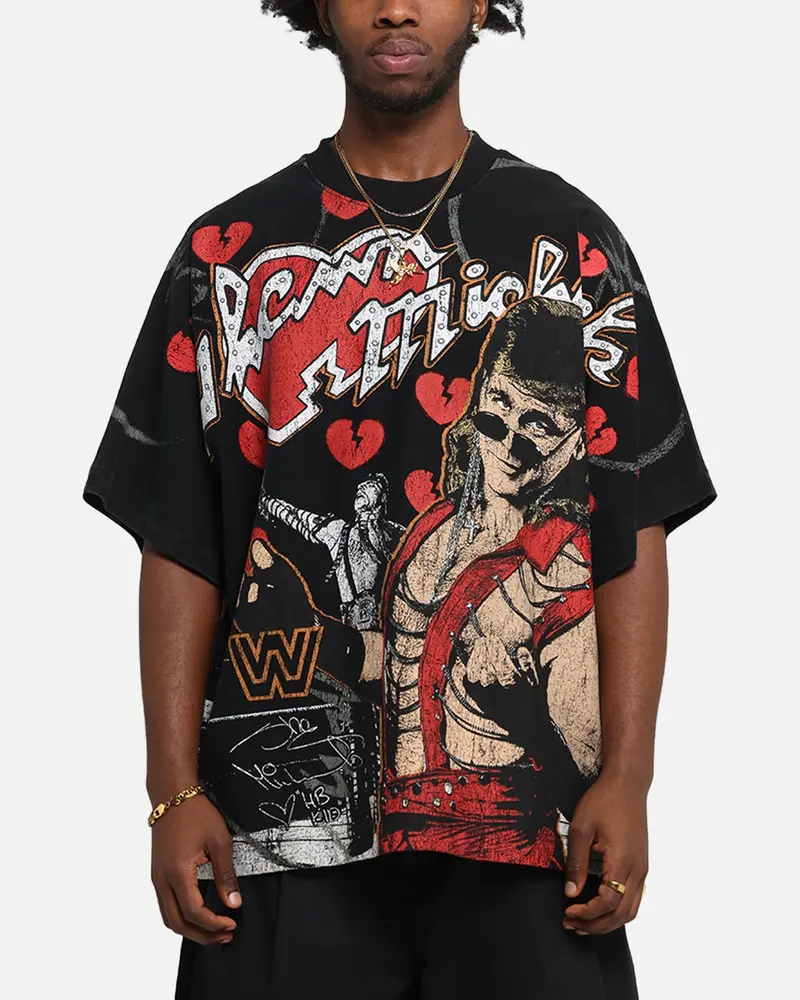Culture Kings X Wwe Shawn Michaels All Over Print T-Shirt Black 1