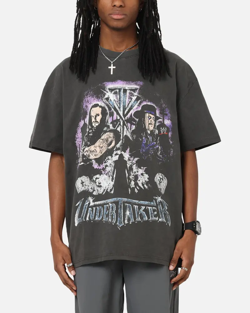 Culture Kings X Wwe The Undertaker Summer Slam Heavy T-Shirt Black Wash 1