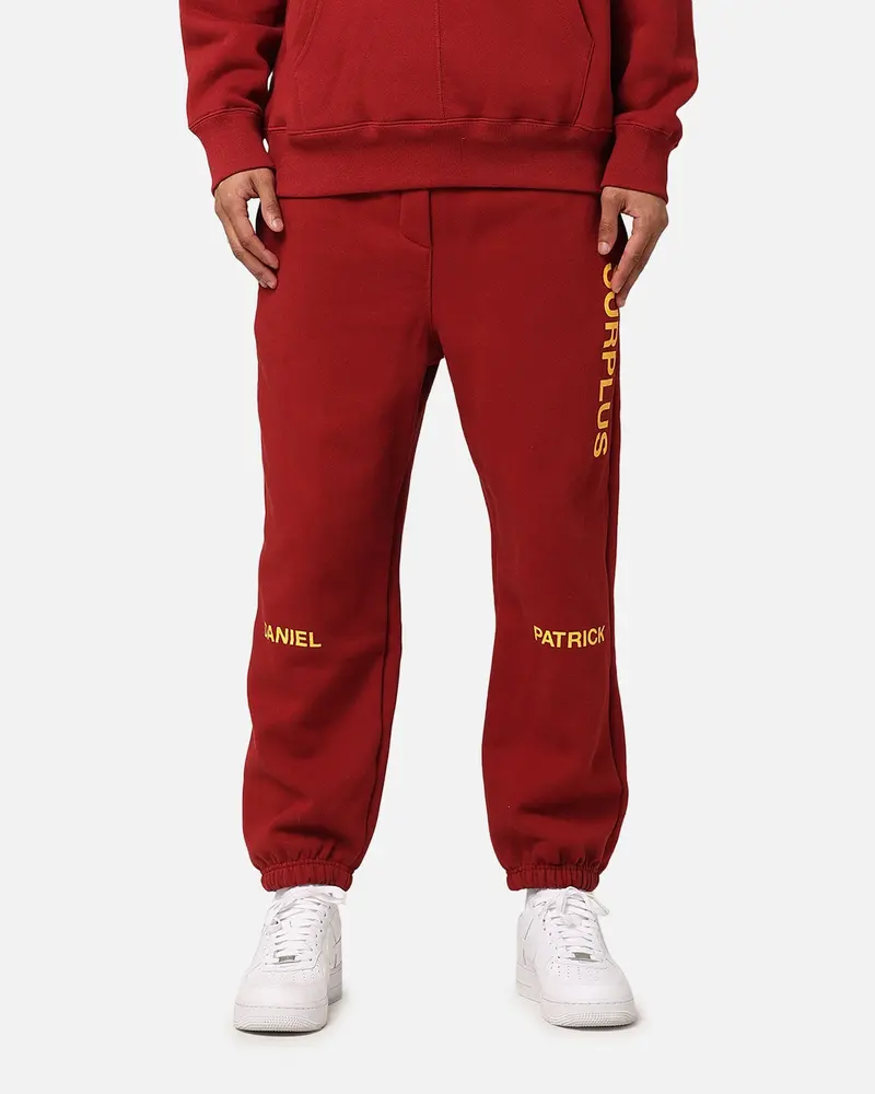 Daniel Patrick Surplus Logo Sweatpants Maroon/Yellow 1