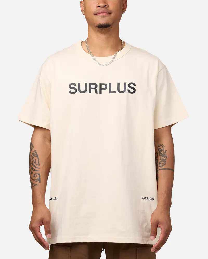 Daniel Patrick Surplus Logo T-Shirt Cream/Black 1
