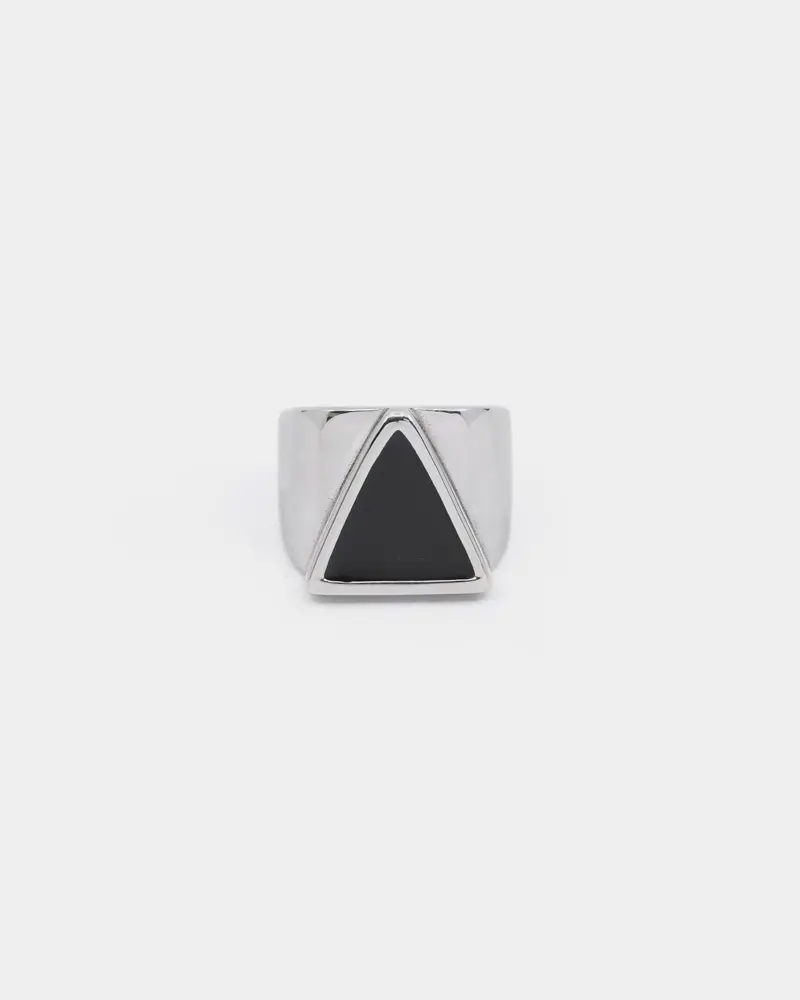 Dead Studios Men's Tri Stone Ring Stainless Steel/Black 1