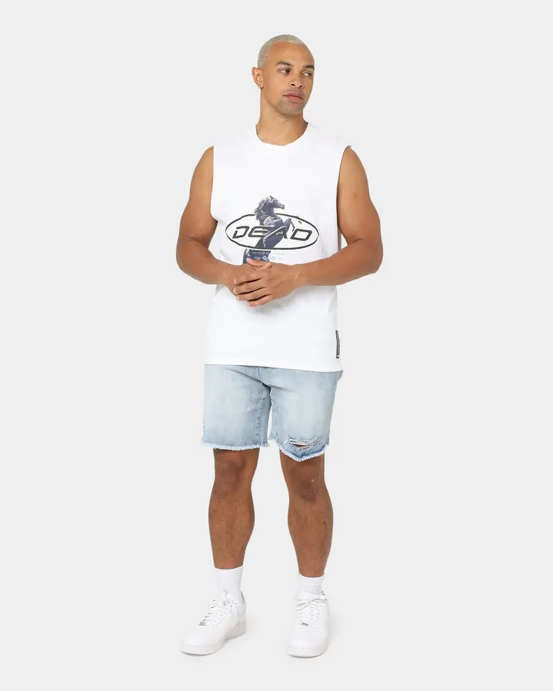 Dead Studios Till We Ride Muscle T-Shirt White/Black 2