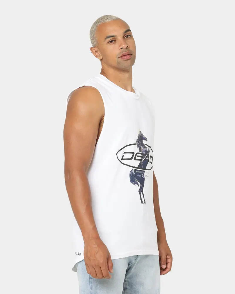 Dead Studios Till We Ride Muscle T-Shirt White/Black 5