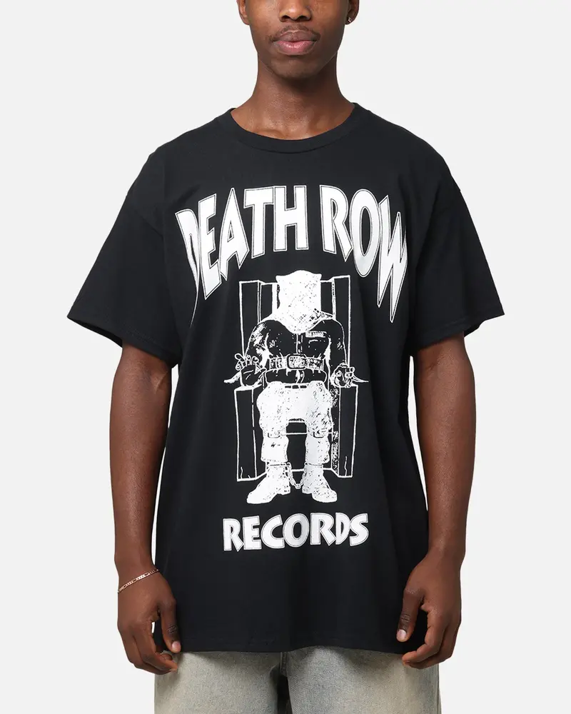 Deathrow Records Chair Logo T-Shirt Black 1