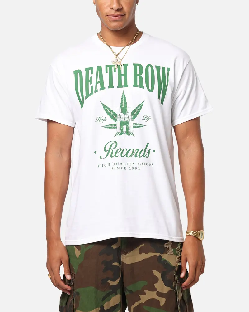 Deathrow Records High Life T-Shirt White 1