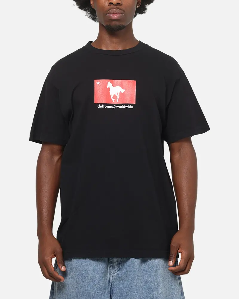 Deftones Worldwide Pony T-Shirt True Black 1