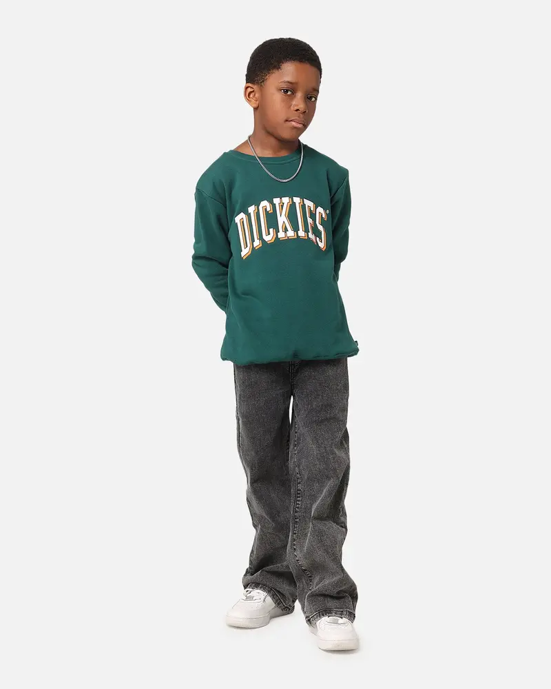 Dickies Kid's Longview Crewneck Spruce Green 1