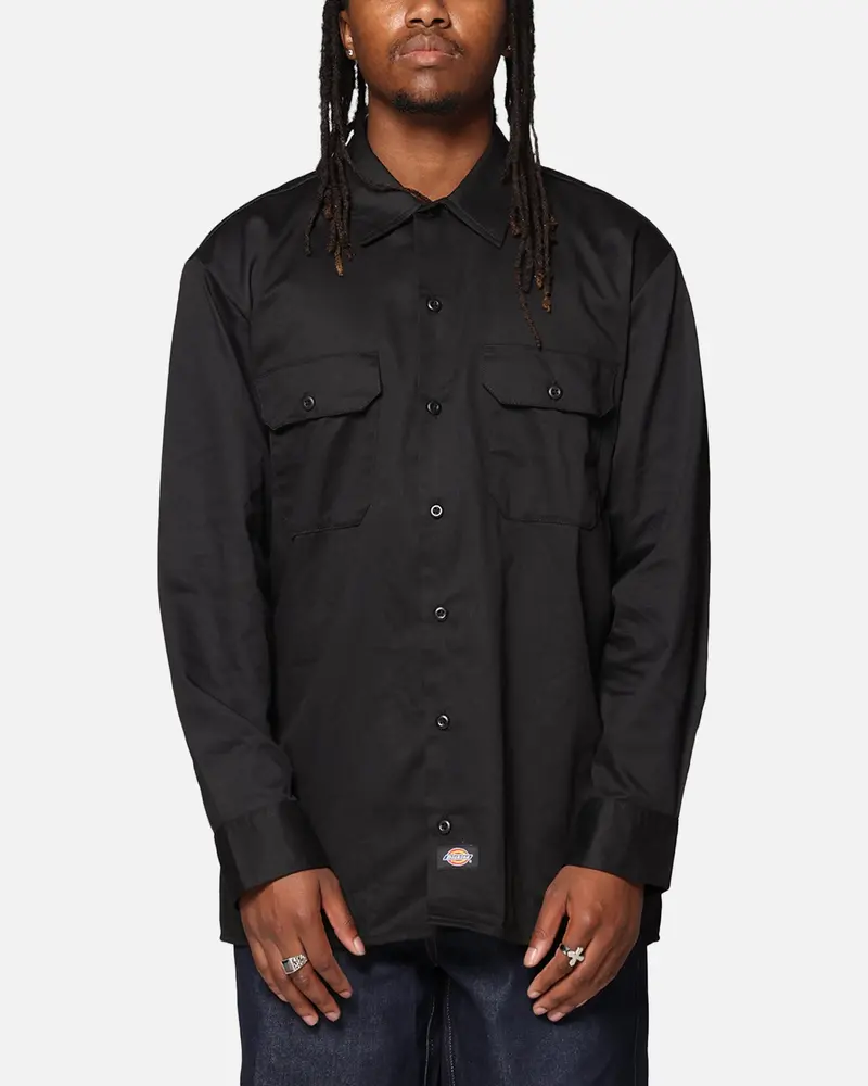 Dickies Long Sleeve Work Shirt Black 1