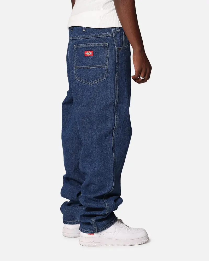 Dickies Relaxed Straight Denim Jeans Stone Washed Indigo 1