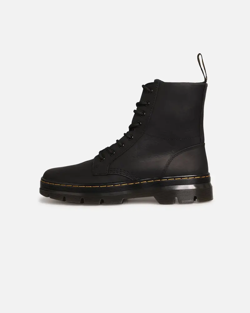 Dr. Martens Combs Leather 8 Eye Boot Black 1