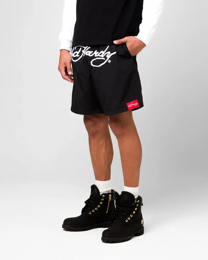 Ed Hardy Beach Shorts Black 1