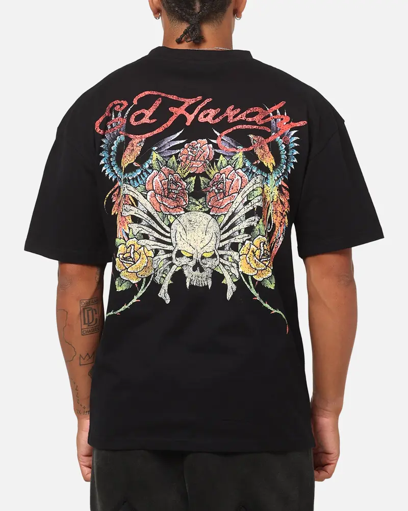 Ed Hardy Bloom T-Shirt Black 1