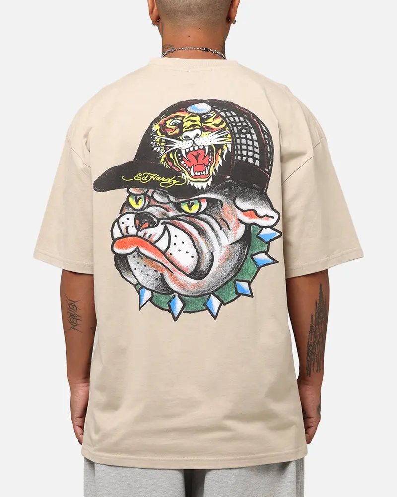 Ed Hardy Bulldog T-Shirt Stone 1