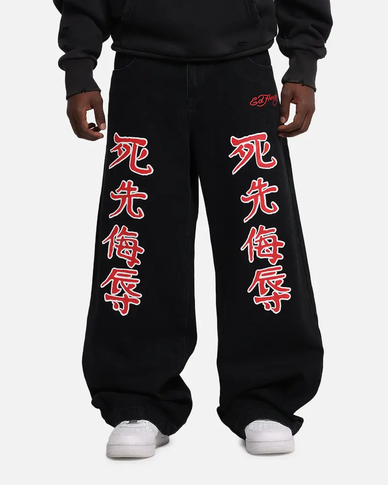 Ed Hardy Death Before Dishonour Jeans Black 1