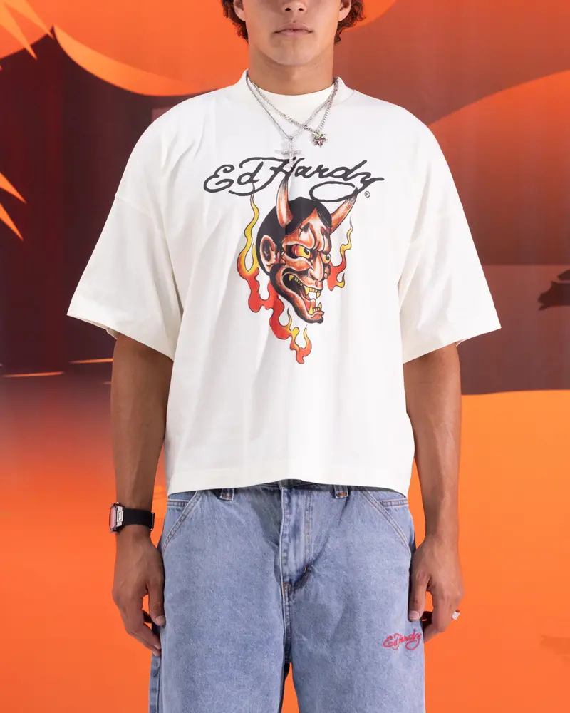 Ed Hardy Devil T-Shirt Off White 1