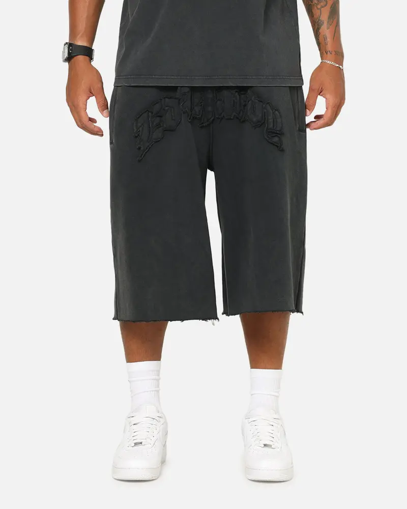 Ed Hardy Double Dragon Applique Shorts Black 1