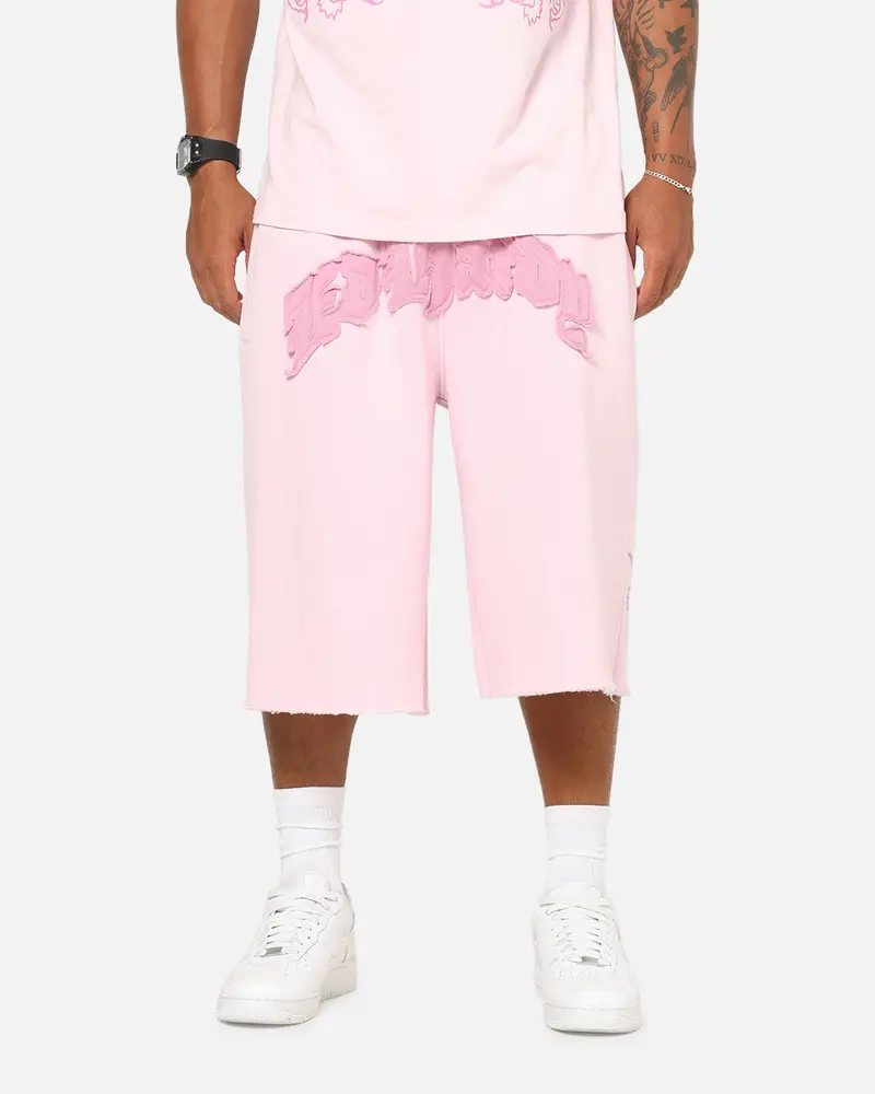 Ed Hardy Double Dragon Applique Shorts Pink 1