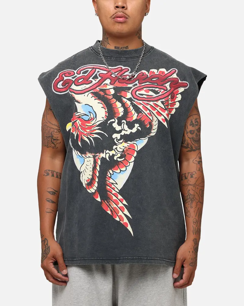 Ed Hardy Eagle Motor Muscle T-Shirt Black 1