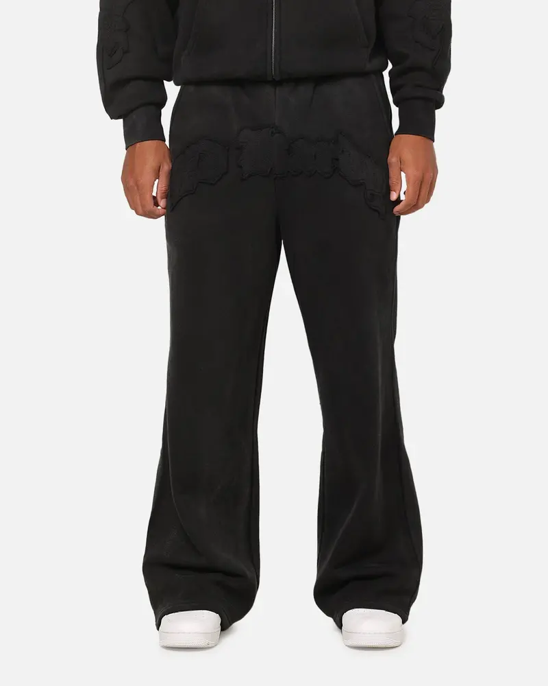 Ed Hardy Fray Track Pants Black 1