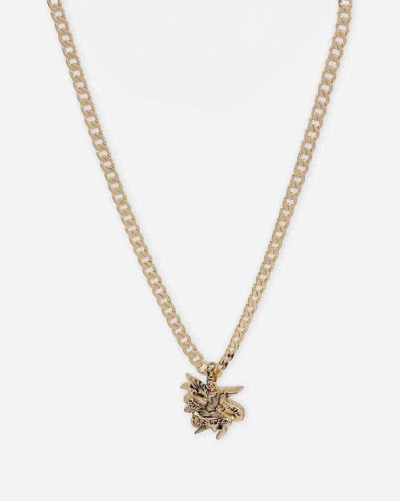 Ed Hardy Heart & Dagger Necklace Gold 1