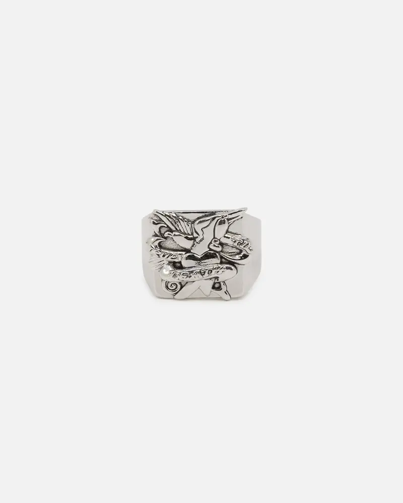Ed Hardy Heart & Dagger Ring Silver 1