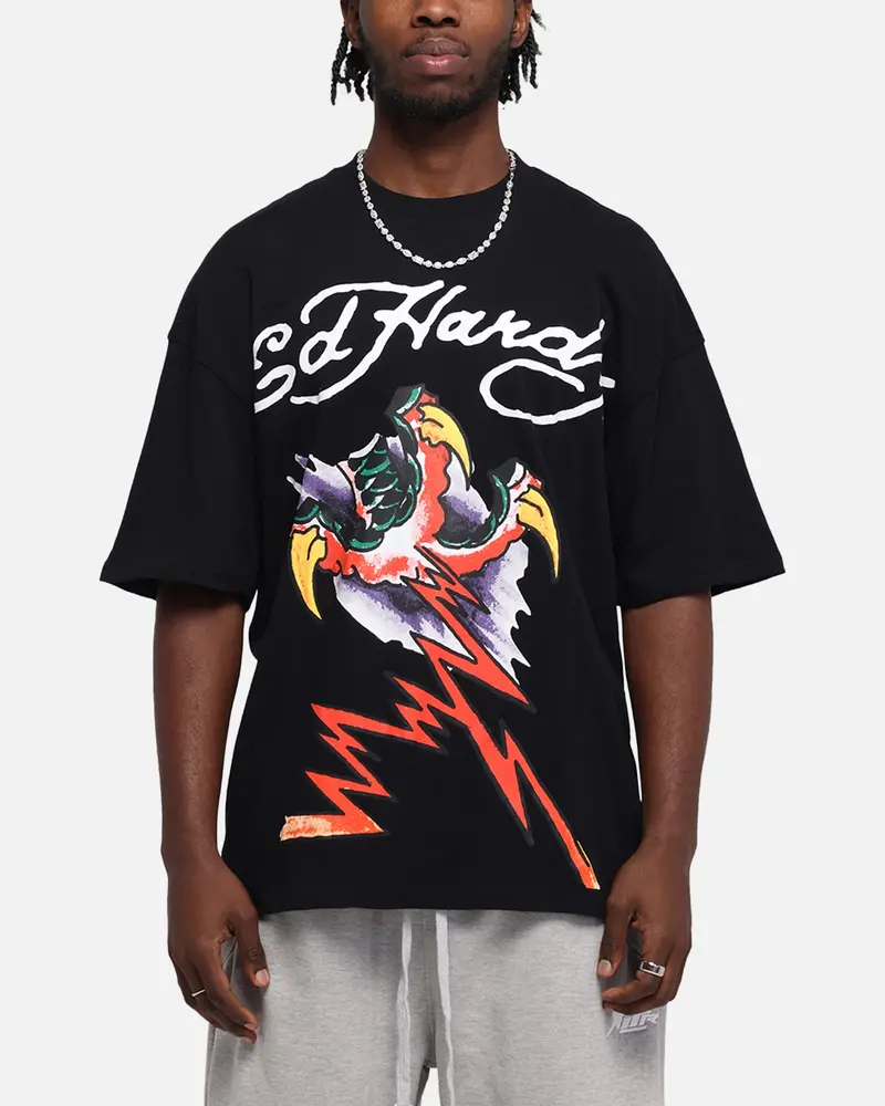 Ed Hardy Lightning T-Shirt Black 1