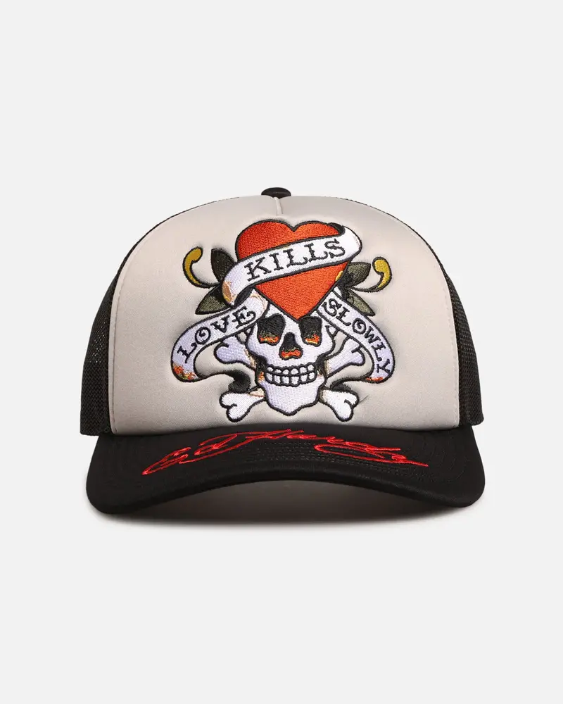 Ed Hardy Love Kills Trucker Snapback Black 1