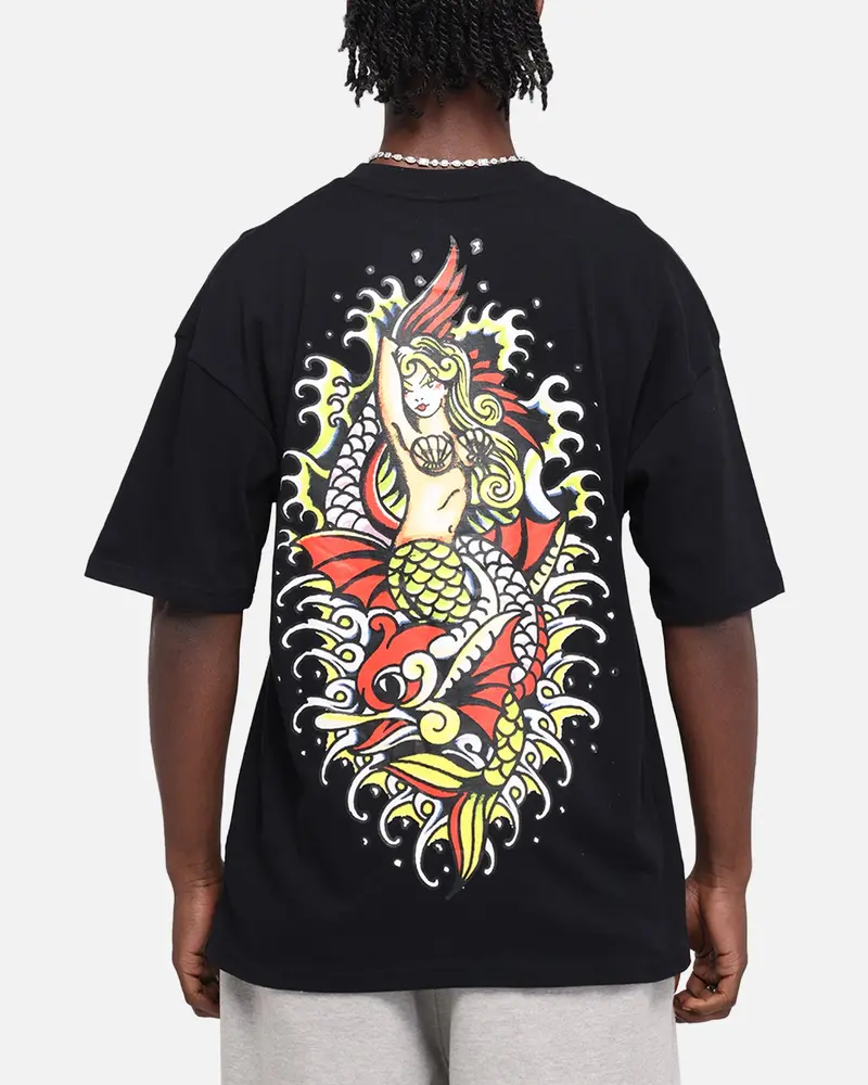 Ed Hardy Mermaid T-Shirt Black 1