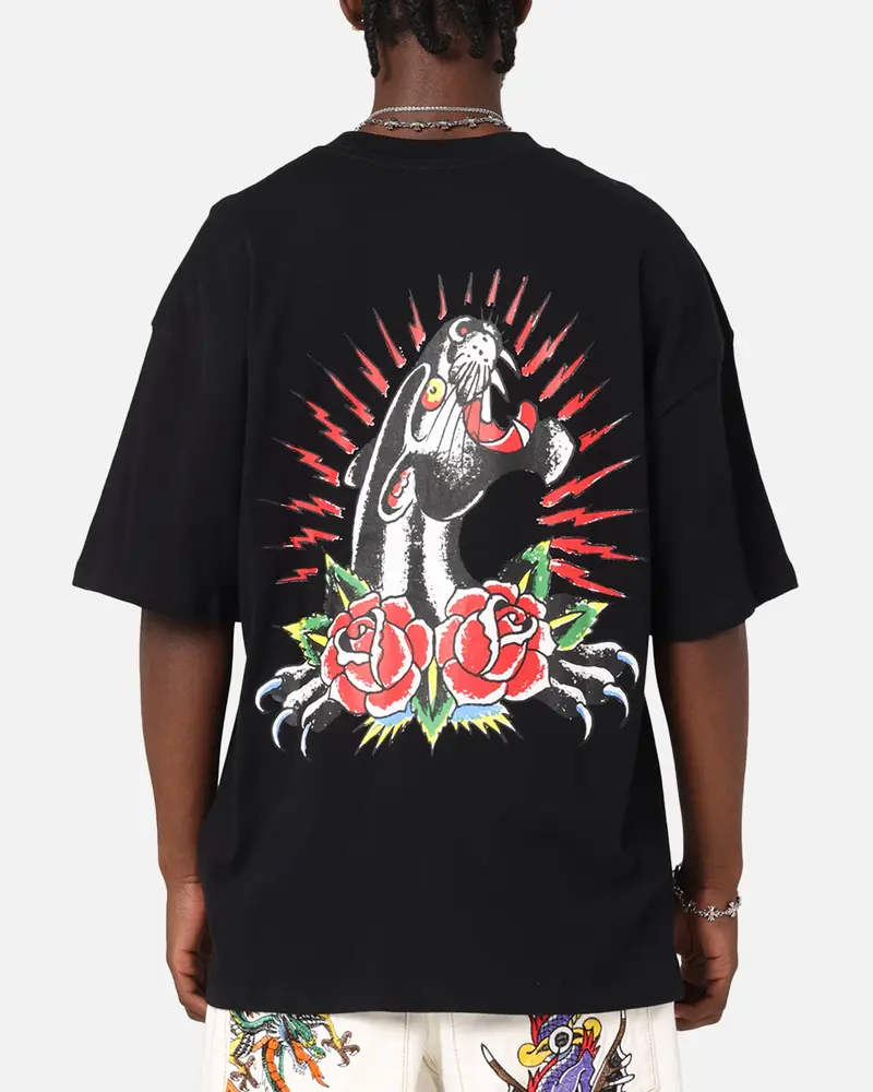 Ed Hardy Panther Ray T-Shirt Black 1