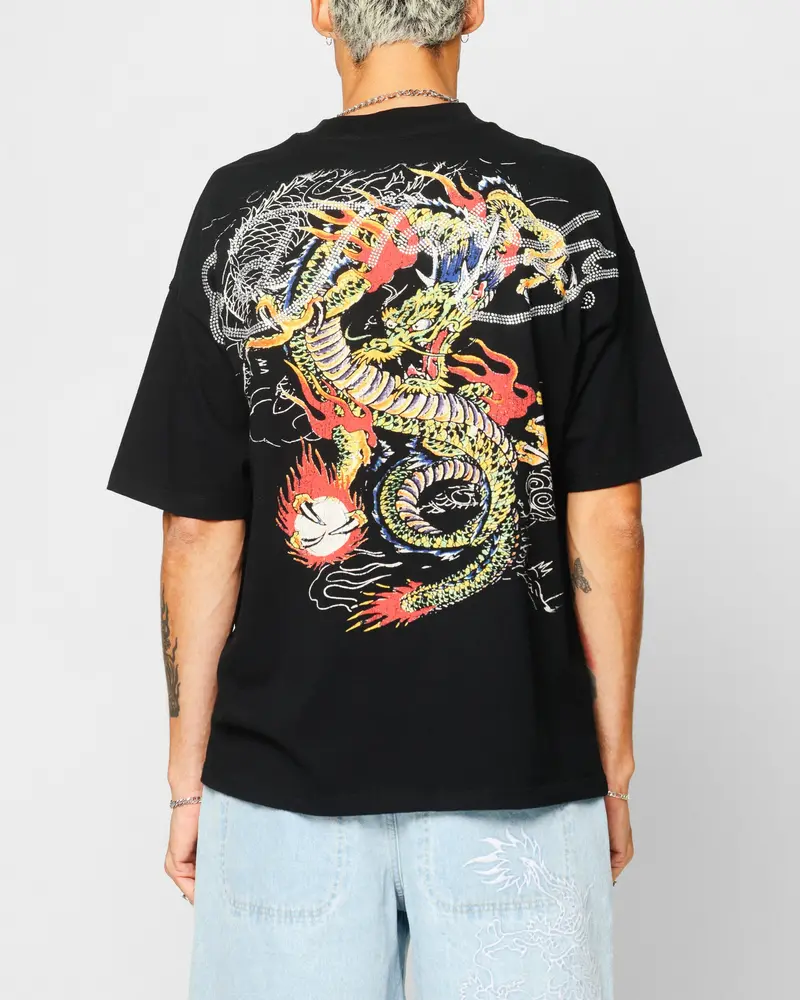 Ed Hardy Rhinestone Dragon Vintage T-Shirt Vintage Wash 1