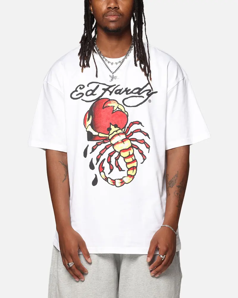 Ed Hardy Scorpion T-Shirt White 1