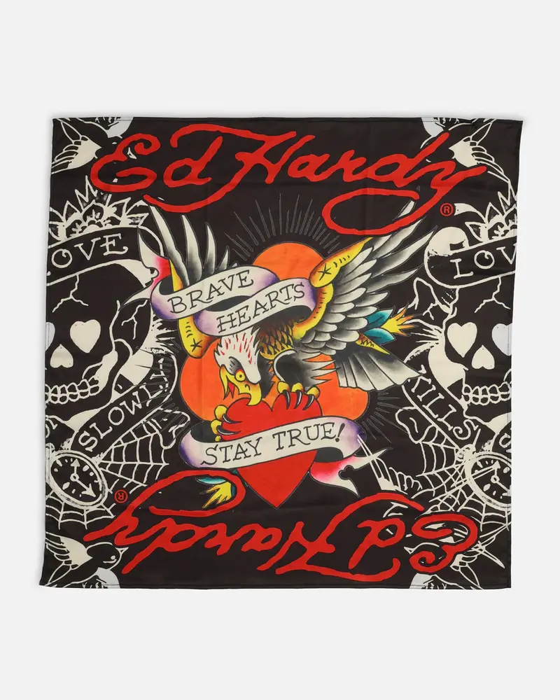 Ed Hardy Stay True Bandana Scarf Black/Multi 1