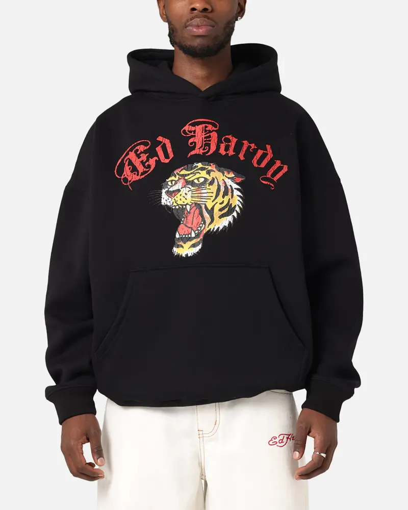 Ed Hardy Tiger Wrath Hoodie Black 1