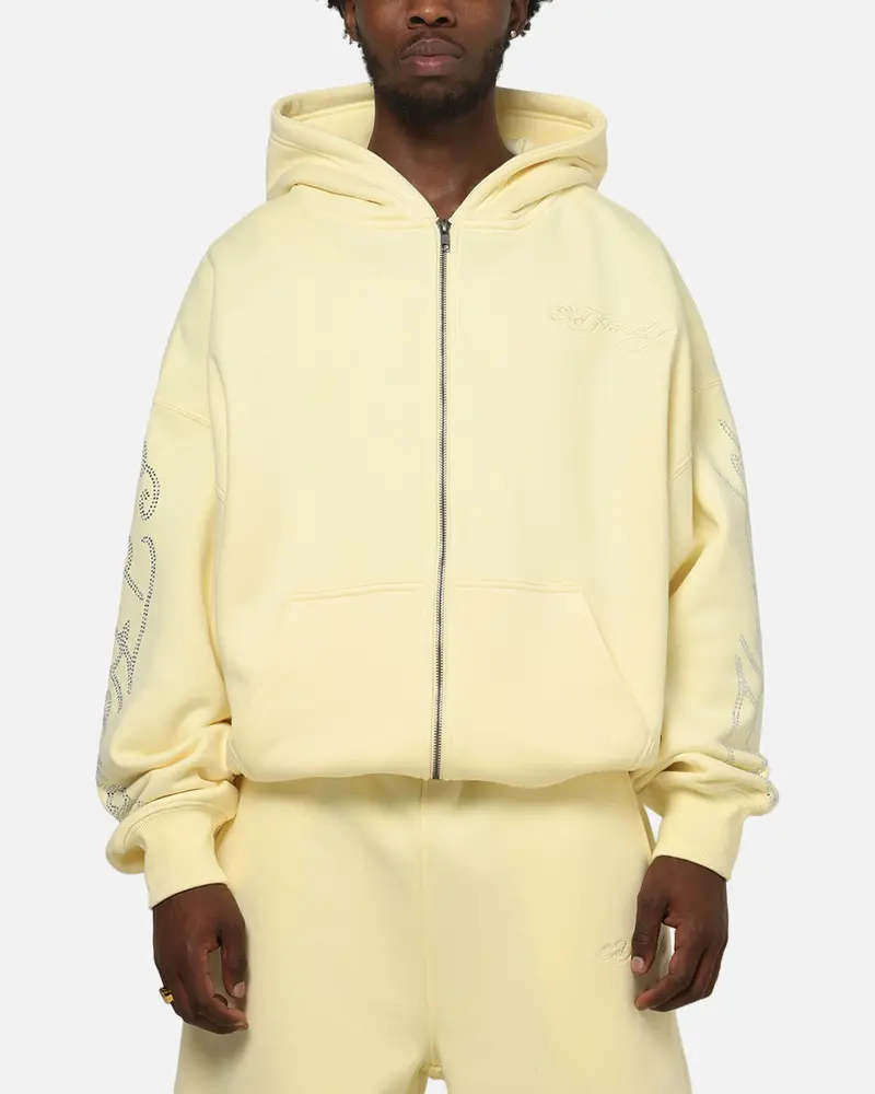 Ed Hardy Trinity Zip Hoodie Butter Yellow 1