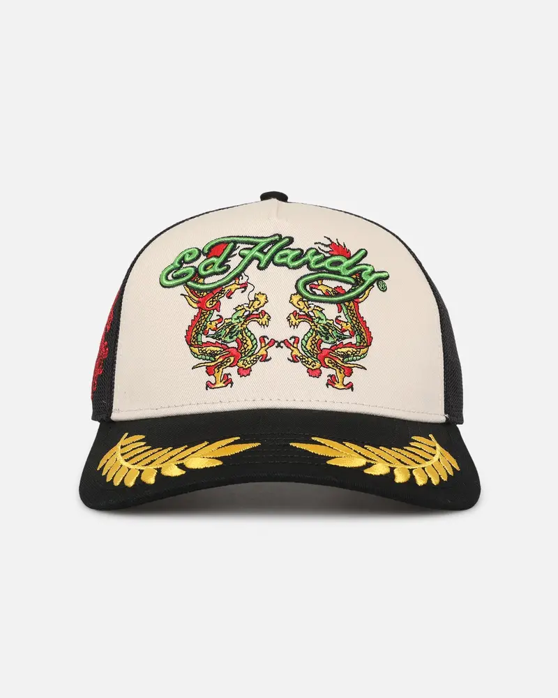 Ed Hardy Trucker Snapback Black/White 1